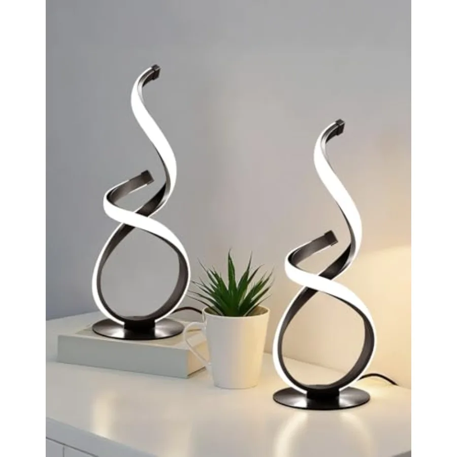2 Pack Modern Touch Lamp for Nightstand, Spiral LED Table Lamp, Dimmable 3 Color Temperature Night Stand Desk Lamp, Unique Beds
2 Pack Modern Touch Lamp for Nightstand, Spiral LED Table Lamp, Dimmable 3 Color Temperature Night Stand Desk Lamp, Unique Beds