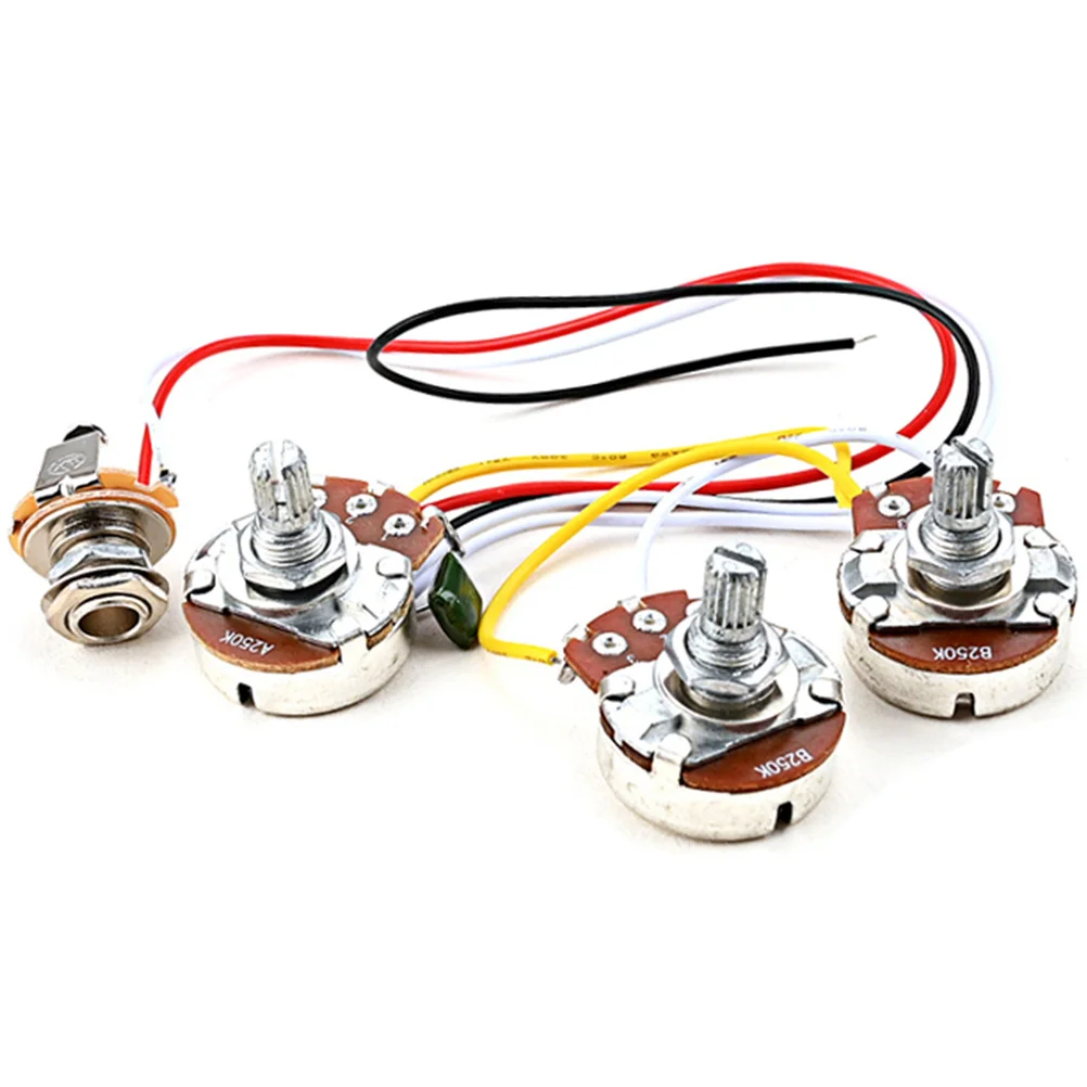 1Set Guitar Potentiometer Harness 250K Pots Metal Wiring Kit for Electric Guitar Parts Accessory Tool Supplies
1Set Guitar Potentiometer Harness 250K Pots Metal Wiring Kit for Electric Guitar Parts Accessory Tool Supplies