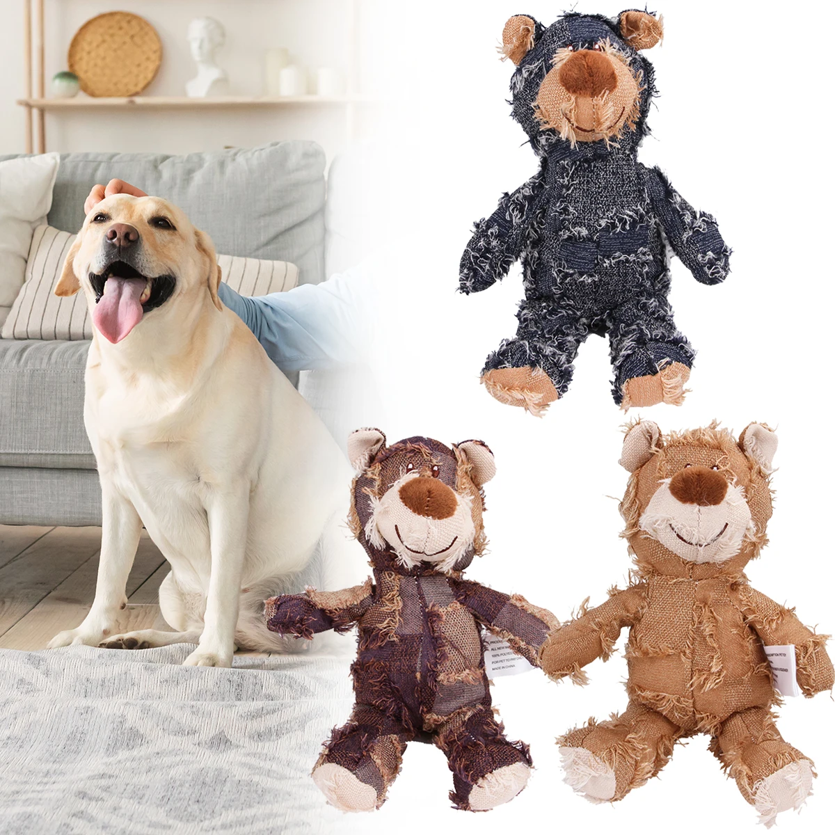 Interactive Teddy Bear Soundmaking Dog Toys Grinding Cleaning Teeth Anti Bite Abreact Plaything Pets Supplies Puppy Toys
Interactive Teddy Bear Soundmaking Dog Toys Grinding Cleaning Teeth Anti Bite Abreact Plaything Pets Supplies Puppy Toys