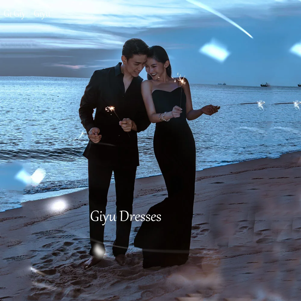 Giyu Elegant Black Satin Wedding Dress A-Line Sweetheart Korean Photography Wedding Dress Shooting Formal Bridal Gown Customized
Giyu Elegant Black Satin Wedding Dress A-Line Sweetheart Korean Photography Wedding Dress Shooting Formal Bridal Gown Customized
