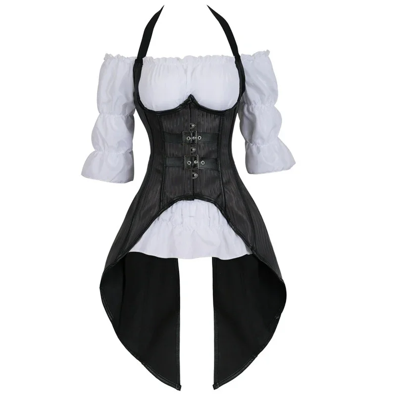 Corset Bustier Top Blouse 2 Pieces Long Straps Vest Pirate Lingerie Irregular Burlesque Plus Sexy Size Vintage Burlesque Korsett
Corset Bustier Top Blouse 2 Pieces Long Straps Vest Pirate Lingerie Irregular Burlesque Plus Sexy Size Vintage Burlesque Korsett