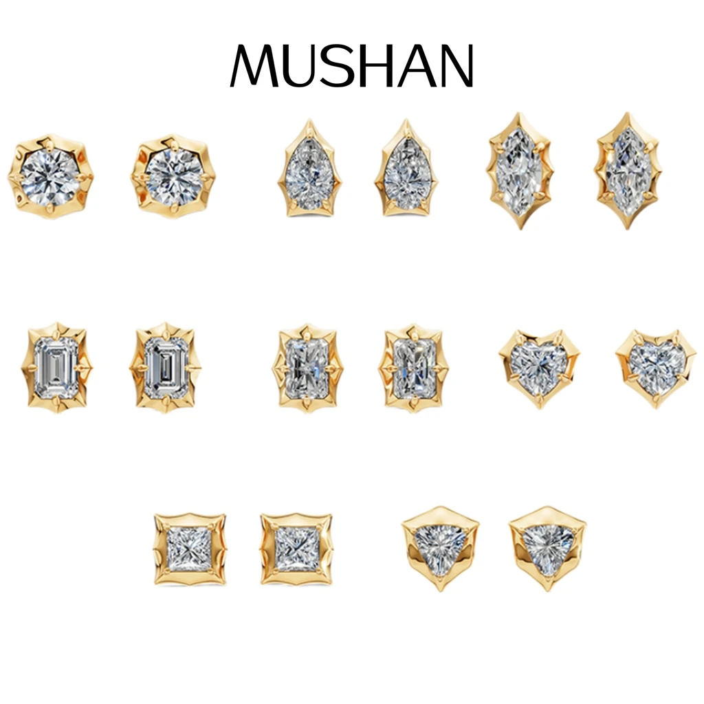 MUSHAN Custom Jewelry 925 Sterling Silver Earring Moissanite D Color VVS Luxury Youthful Noble Earrings Diamond Accessories
MUSHAN Custom Jewelry 925 Sterling Silver Earring Moissanite D Color VVS Luxury Youthful Noble Earrings Diamond Accessories