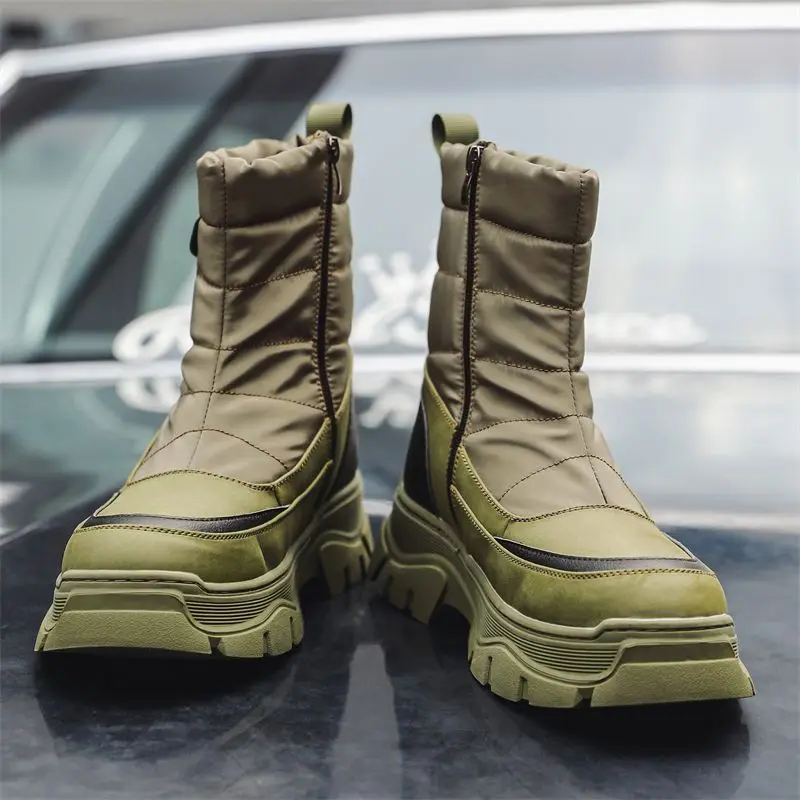 Trendy Men's Winter Snow Boots Thick Bottom Chelsea Boots Fleece Lined Boots Casual High Top Motorcycle Boots
Trendy Men's Winter Snow Boots Thick Bottom Chelsea Boots Fleece Lined Boots Casual High Top Motorcycle Boots