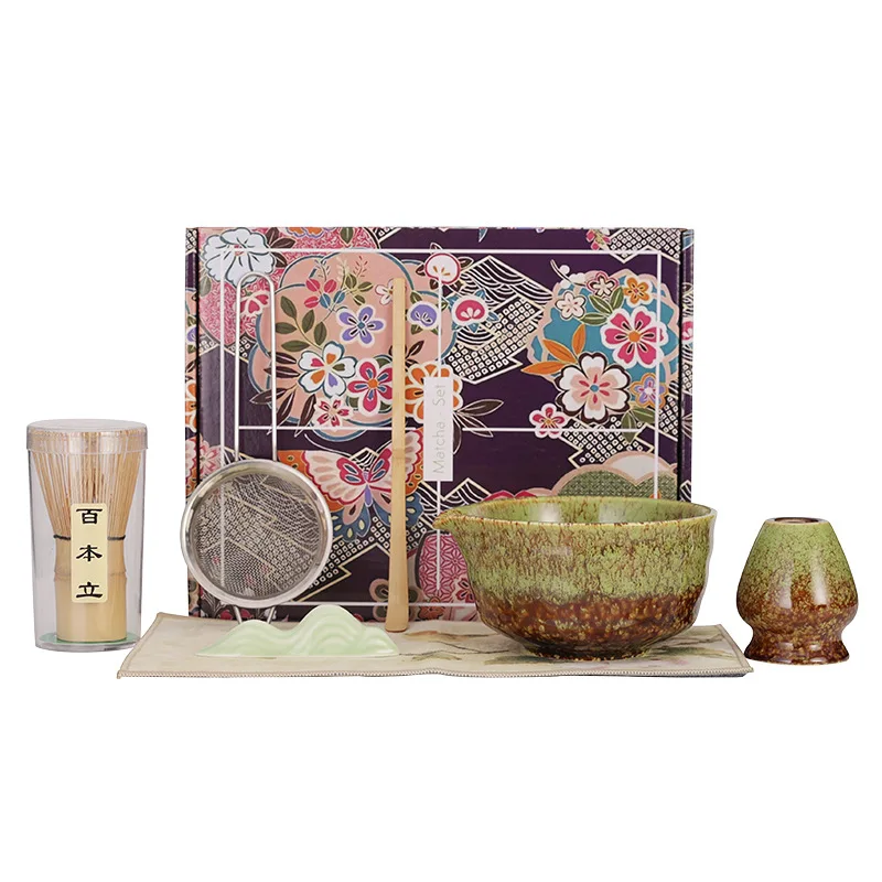 Chawan Matcha Bowl Japanese Style Kiln Transmutation Ceramic Brush Set
Chawan Matcha Bowl Japanese Style Kiln Transmutation Ceramic Brush Set