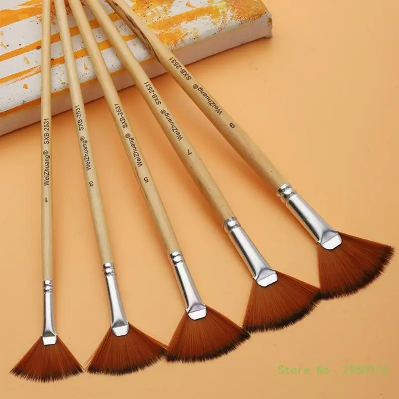 Fan Tip Paintbrush Professional Watercolor Paint Brush for Beginner Acrylic Gouache Watercolor Painting Mininatures
Fan Tip Paintbrush Professional Watercolor Paint Brush for Beginner Acrylic Gouache Watercolor Painting Mininatures