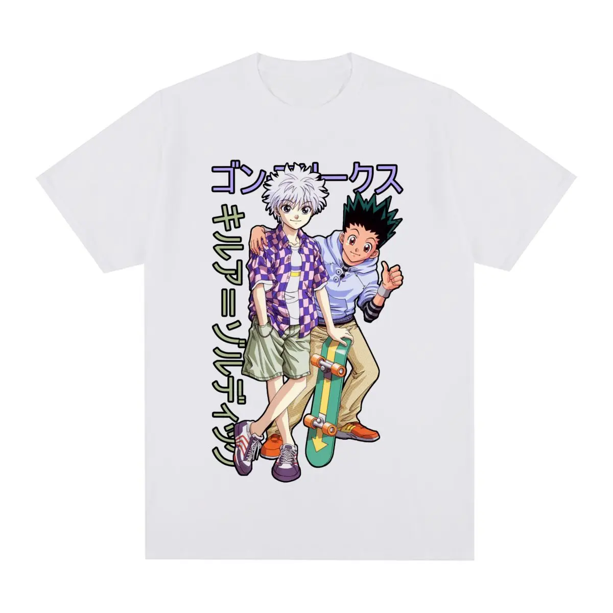 Винтажная Футболка Hunter X Hunter Killua Zoldyck, Повседневная модная Хлопковая мужская футболка в стиле Харадзюку, новая футболка, женские топы
Винтажная Футболка Hunter X Hunter Killua Zoldyck, Повседневная модная Хлопковая мужская футболка в стиле Харадзюку, новая футболка, женские топы
