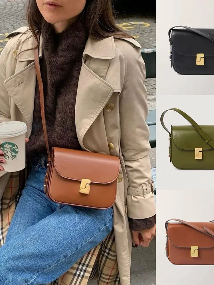 Retro Genuine Leather Shoulder Bag Fashionable Crossbody Hong Kong Fonck Small Square Bag Soeur Tofu Bag 2025 New Model
Retro Genuine Leather Shoulder Bag Fashionable Crossbody Hong Kong Fonck Small Square Bag Soeur Tofu Bag 2025 New Model