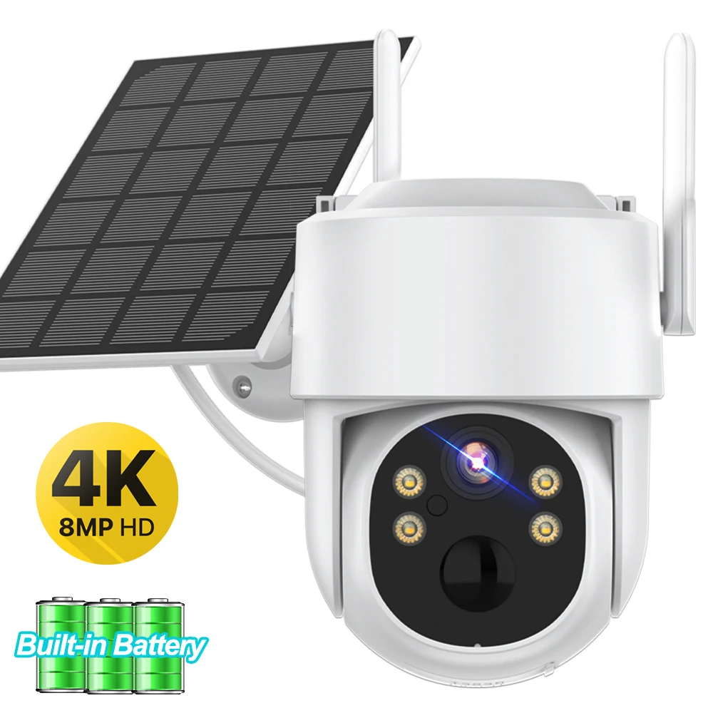 Солнечная Ptz-камера 4k 8MP Открытый Wi-Fi Беспроводная IP-камера Солнечная панель CCTV Безопасность Встроенный аккумулятор Pir Human Cam 4MP Icsee
Солнечная Ptz-камера 4k 8MP Открытый Wi-Fi Беспроводная IP-камера Солнечная панель CCTV Безопасность Встроенный аккумулятор Pir Human Cam 4MP Icsee