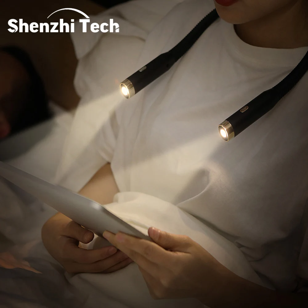Светодиодная лампа для чтения на шею Shenzhi Tech, гибкая, перезаряжаемая, 3 цветовых режима, регулируемая яркость, подходит для чтения, кемпинга.
Светодиодная лампа для чтения на шею Shenzhi Tech, гибкая, перезаряжаемая, 3 цветовых режима, регулируемая яркость, подходит для чтения, кемпинга.