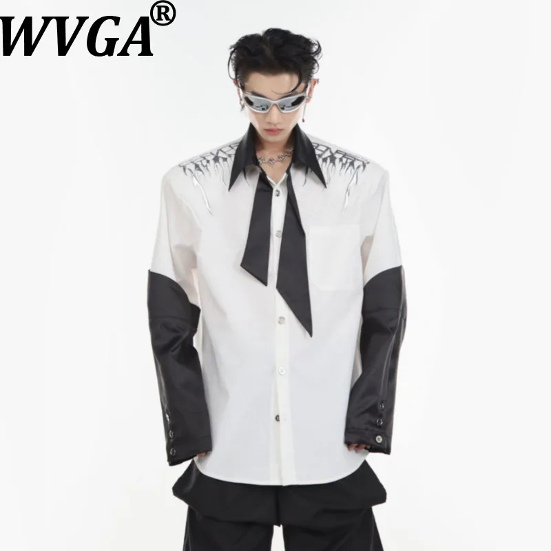 WVGA Spring Autumn New Men Tide Metal Trendy Shoulder Padded Long Sleeve Shirt Patchwork Design Cardigan Long Sleeve Tops W17674
WVGA Spring Autumn New Men Tide Metal Trendy Shoulder Padded Long Sleeve Shirt Patchwork Design Cardigan Long Sleeve Tops W17674