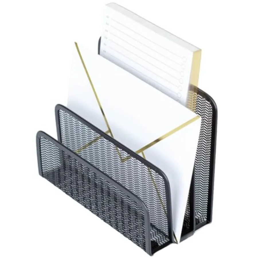 Metal Mesh Letter Sorter 3-Slot Mail Organizer for Desk, Office and Home Vertical File and Envelope Holder with Non-Slip Base S
Metal Mesh Letter Sorter 3-Slot Mail Organizer for Desk, Office and Home Vertical File and Envelope Holder with Non-Slip Base S
