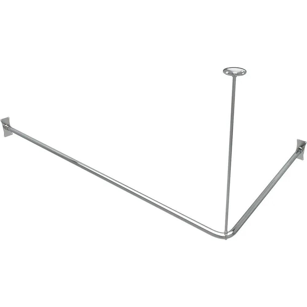 Naiture StainlSteel 60'' x 30'' Shower Curtain Rod with Ceiling Support, Chrome inish
Naiture StainlSteel 60'' x 30'' Shower Curtain Rod with Ceiling Support, Chrome inish
