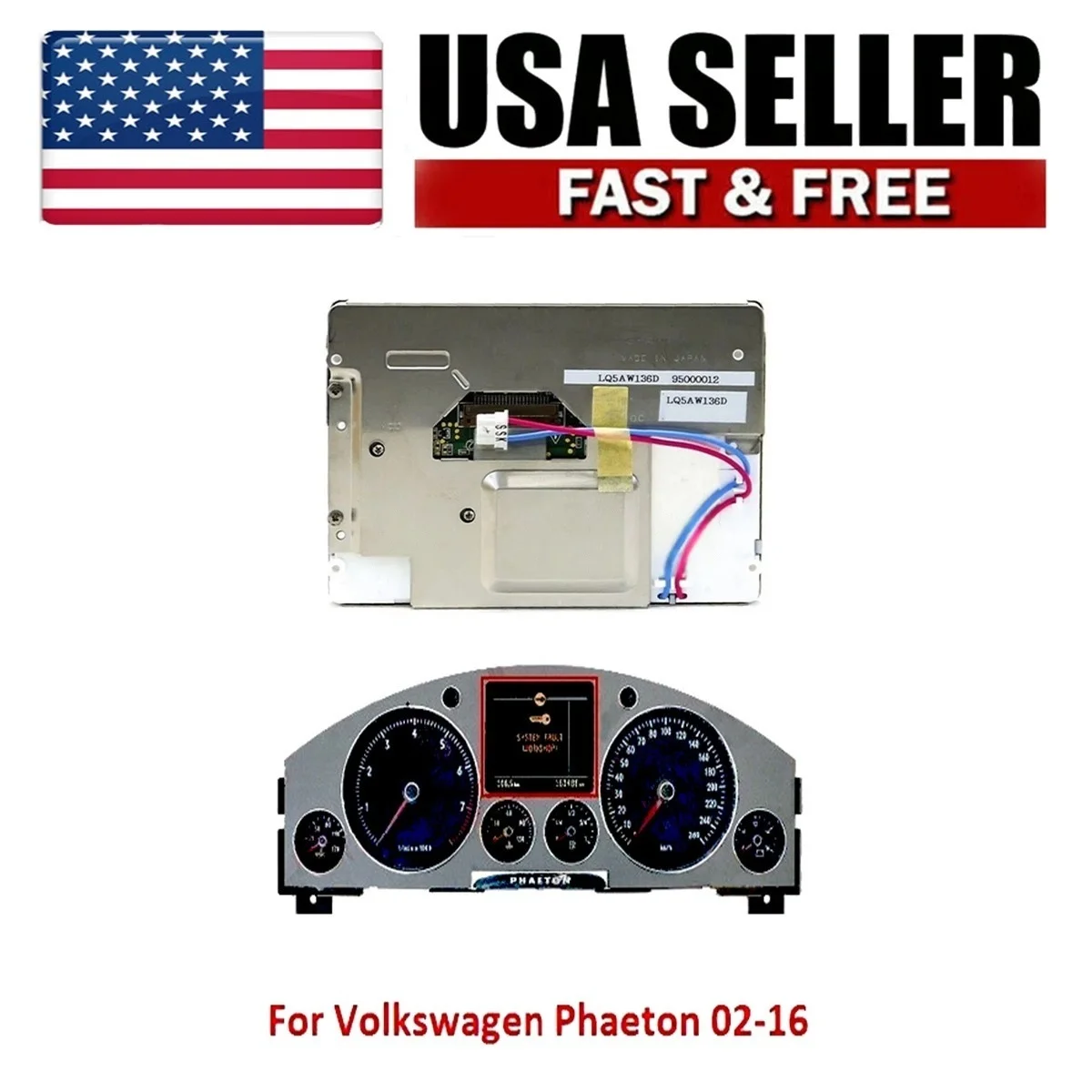 5" LCD Display for Porsche Cayenne Touareg Phaeton 2002-2009 Instrument Cluster Continental Dashboard Replacement LQ050A5AG03
5" LCD Display for Porsche Cayenne Touareg Phaeton 2002-2009 Instrument Cluster Continental Dashboard Replacement LQ050A5AG03