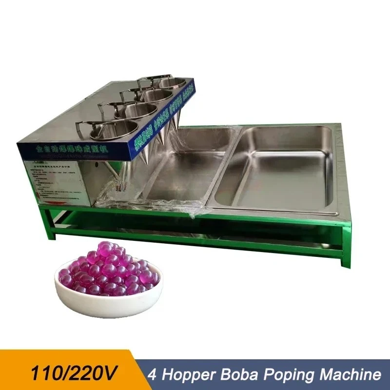 110/220V 4 Hopper Popping Jelly Pearl Ball Boba Machine Speed Adjust Milk Tea Pop Beads Tapioca Ball Maker
110/220V 4 Hopper Popping Jelly Pearl Ball Boba Machine Speed Adjust Milk Tea Pop Beads Tapioca Ball Maker