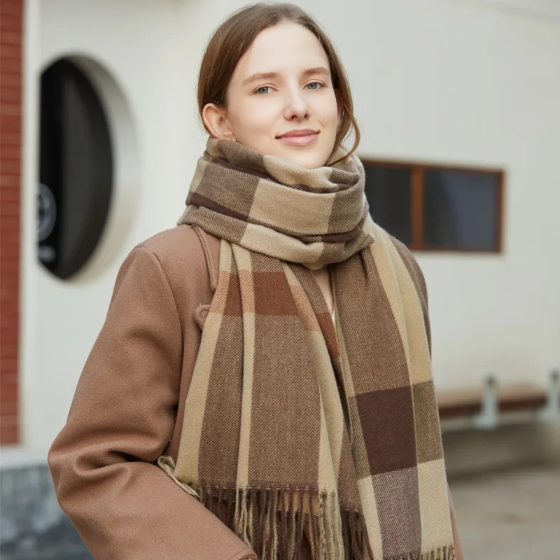 Luxury Plaid Scarf Winter Warm Cashmere Women Long Pashmina Foulard Female Scarves Lady Tassel Shawl Wraps Fashion Shawl
Luxury Plaid Scarf Winter Warm Cashmere Women Long Pashmina Foulard Female Scarves Lady Tassel Shawl Wraps Fashion Shawl