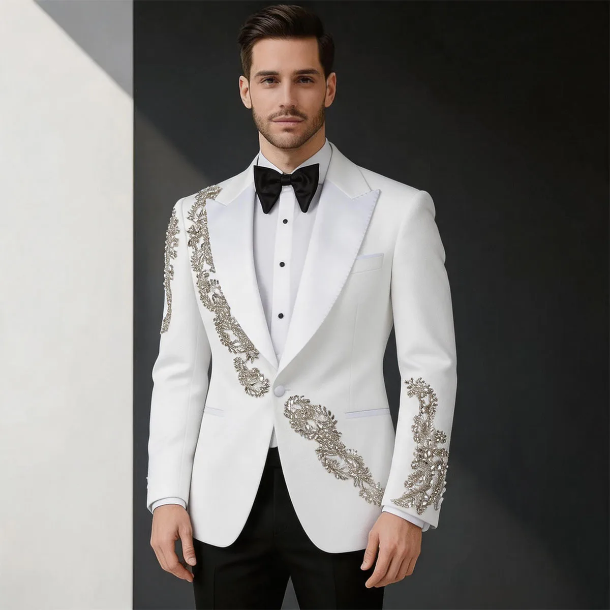 Customized Luxury Diamond Men Suits Ropa Hombre Peaked Lapel Groom Tuxedos Diamond 2 Pieces Sets Male Party Prom Blazer
Customized Luxury Diamond Men Suits Ropa Hombre Peaked Lapel Groom Tuxedos Diamond 2 Pieces Sets Male Party Prom Blazer