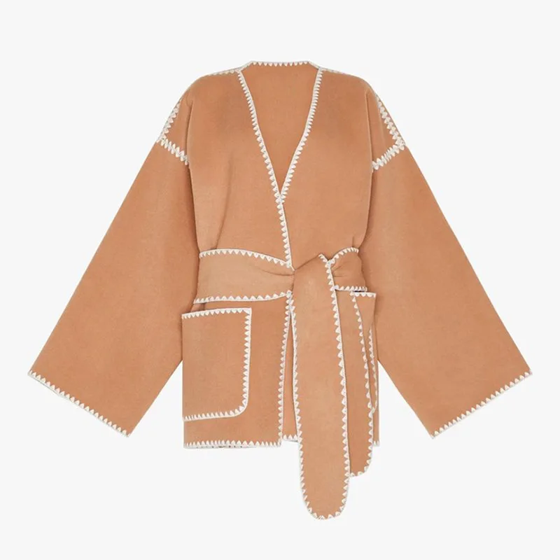 Talenza Women's Lace Cardigan Autumn New V-neck Cardigan Belt Lace Jacket Warm Office Loose Street Retro Patchwork Woolen Jacket
Talenza Women's Lace Cardigan Autumn New V-neck Cardigan Belt Lace Jacket Warm Office Loose Street Retro Patchwork Woolen Jacket