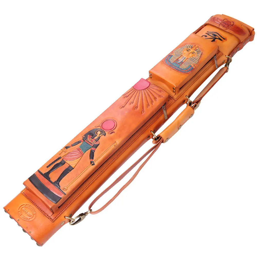 J Flowers Handmade Leather Pharaoh Style BilliardS Pool Cue 2 Butts 4 Shafts Case Holder
J Flowers Handmade Leather Pharaoh Style BilliardS Pool Cue 2 Butts 4 Shafts Case Holder