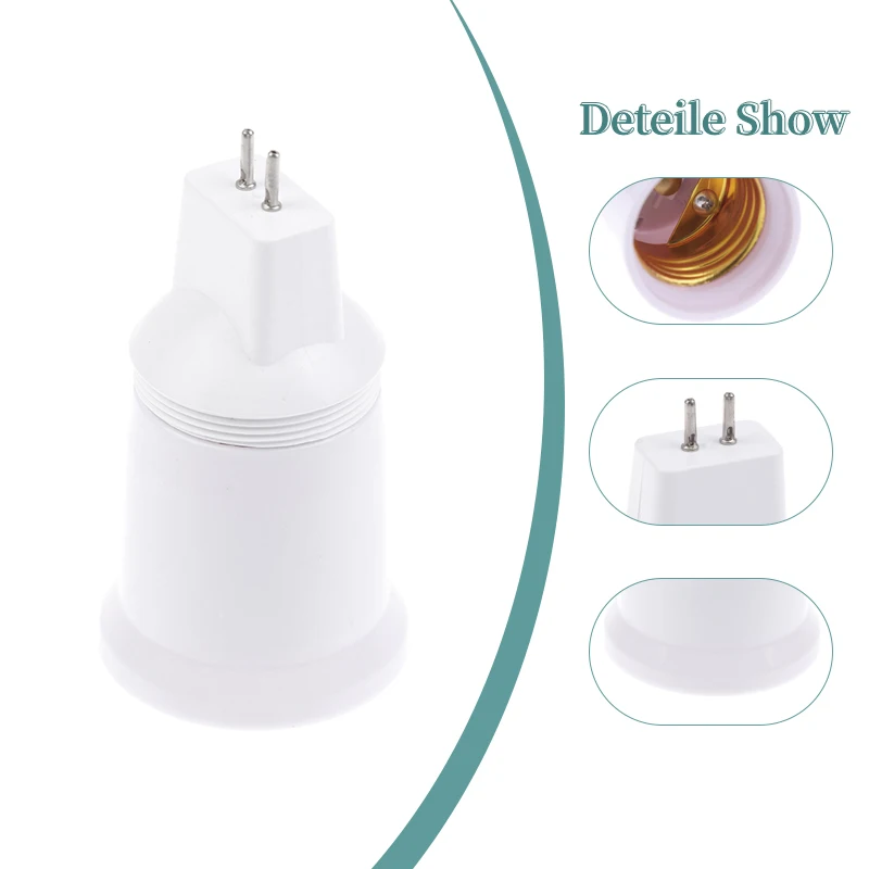 1Pcs MR16 G5.3 To E26/E27 Plug-in Lamp Holder Changed To Threaded Lampholder Lamp Holder Converter Adapter Screw Socket
1Pcs MR16 G5.3 To E26/E27 Plug-in Lamp Holder Changed To Threaded Lampholder Lamp Holder Converter Adapter Screw Socket