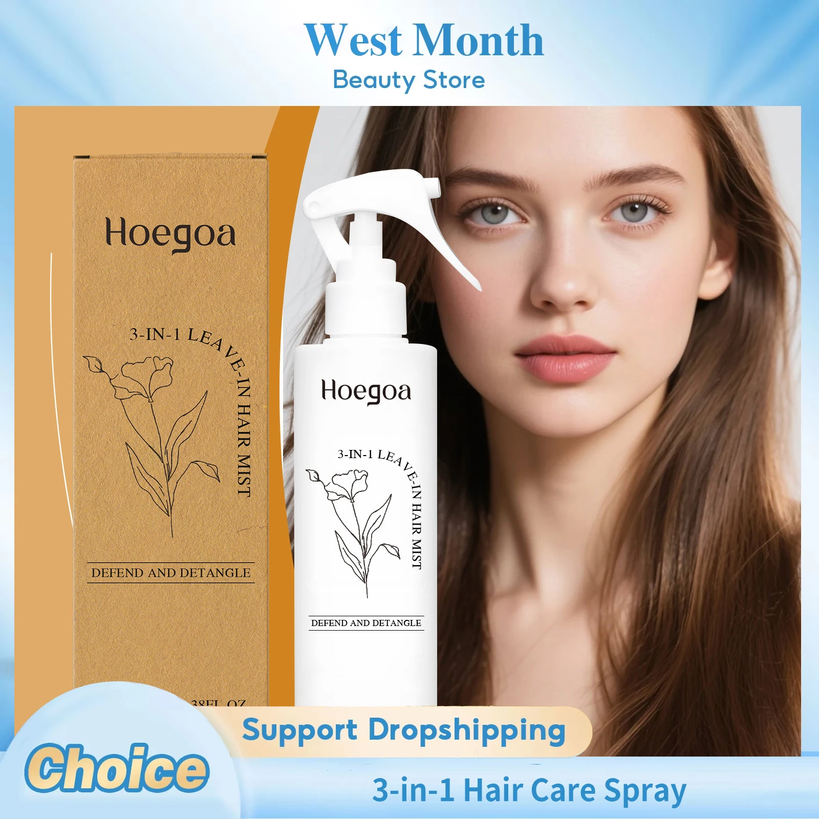 3-in-1 Leave-In Conditioner Spray Repair Frizz Breakage Split Ends Hair Nourishing Scalp Treatment Soft Smoothing Dry Hair Spray
3-in-1 Leave-In Conditioner Spray Repair Frizz Breakage Split Ends Hair Nourishing Scalp Treatment Soft Smoothing Dry Hair Spray