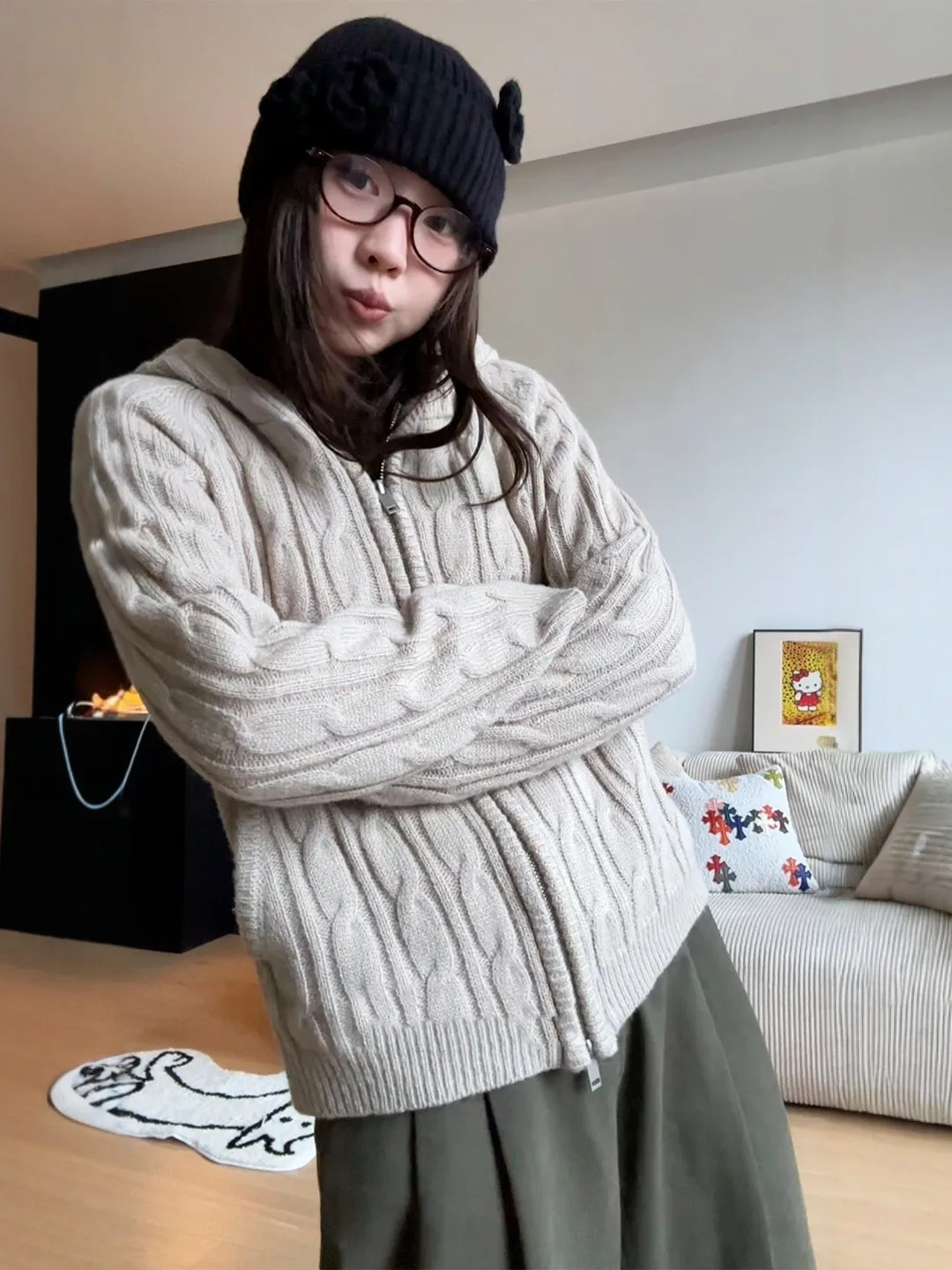 Retro Lazy Sle Knitted Hat Sweater Coat Women's Winter New Faion Simple Warm Knitted Open Cardigan Top Soft Comfortable
Retro Lazy Sle Knitted Hat Sweater Coat Women's Winter New Faion Simple Warm Knitted Open Cardigan Top Soft Comfortable