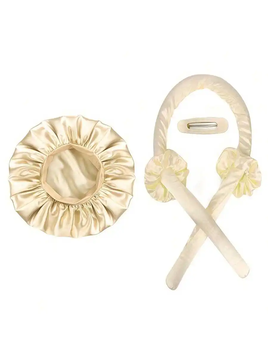 5Pcs Heatless Curling Set And Satin Sleep Cap For Women
5Pcs Heatless Curling Set And Satin Sleep Cap For Women