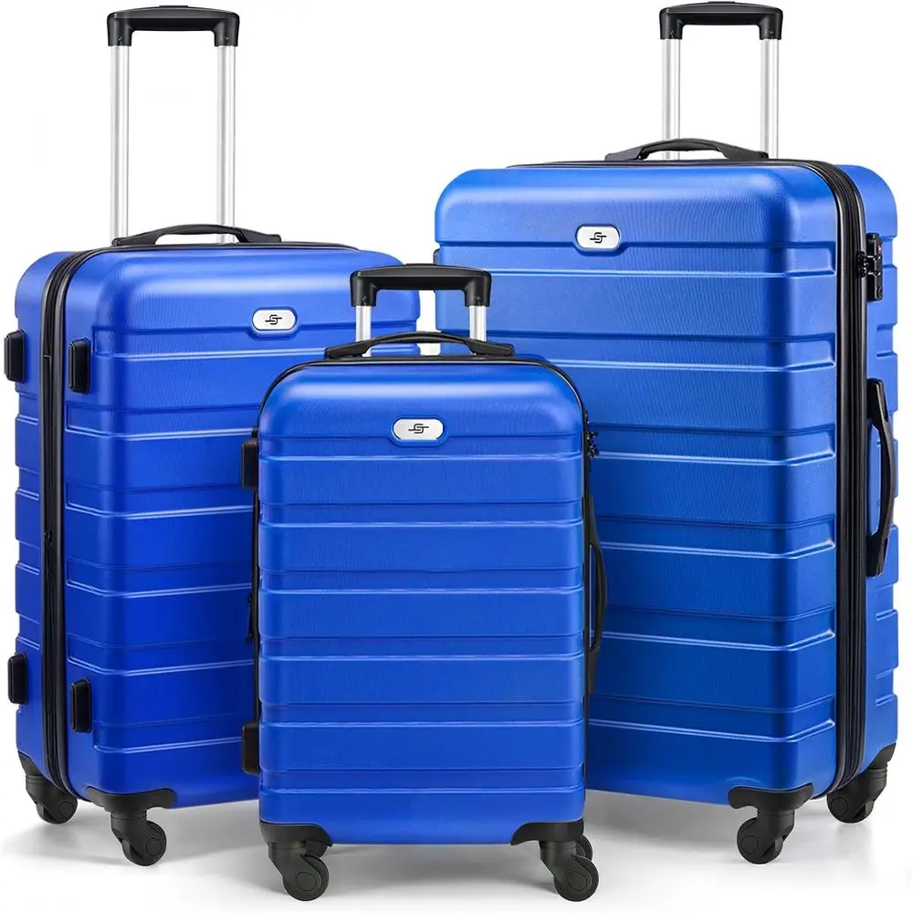 3-Piece Hard Shell Luggage Set with Spinner Wheels, TSA Lock, 20/24/28 inches, Bright Blue Travel Cases
3-Piece Hard Shell Luggage Set with Spinner Wheels, TSA Lock, 20/24/28 inches, Bright Blue Travel Cases