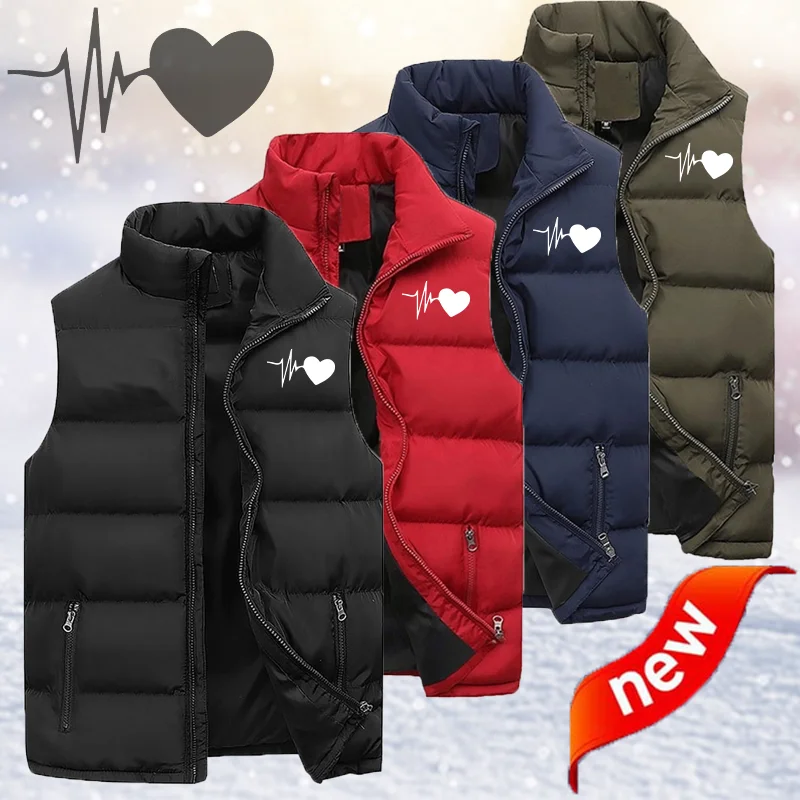 Men and Women Heart pattern printing Cotton Vest Duck Down Jacket High Quality Stand Collar Sleeveless Vest Jackets
Men and Women Heart pattern printing Cotton Vest Duck Down Jacket High Quality Stand Collar Sleeveless Vest Jackets