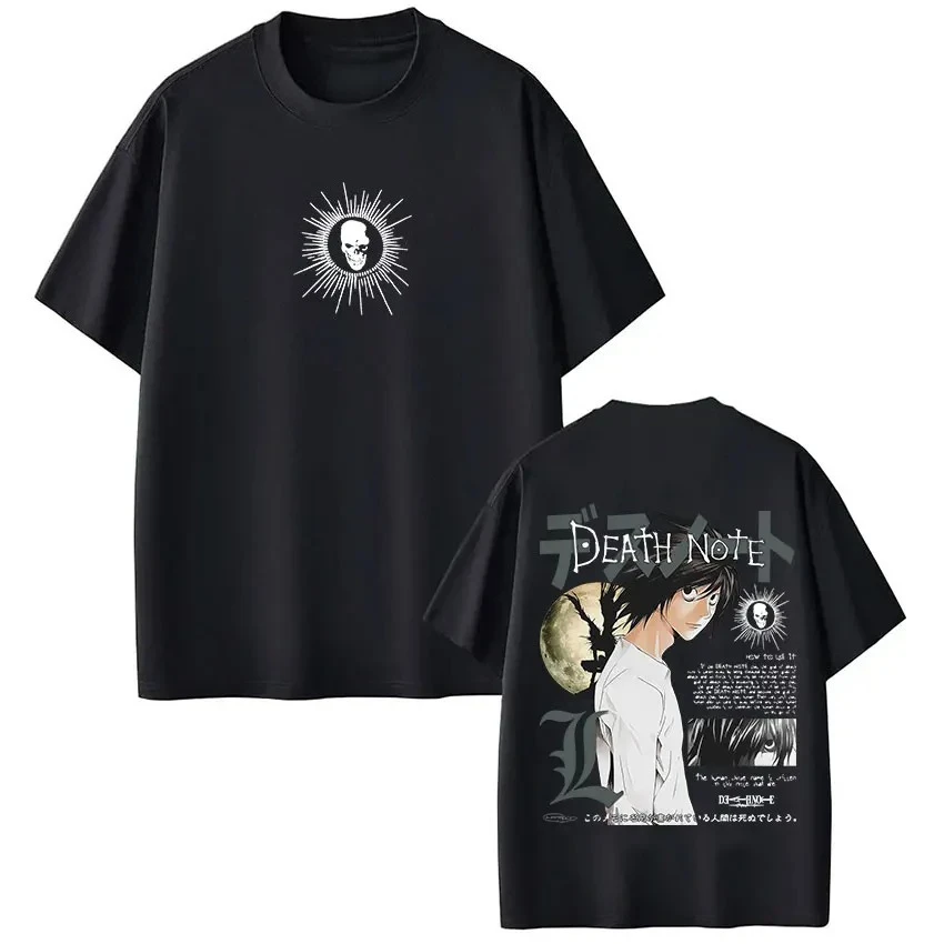 Unisex High Quality Cotton Shirt Japanese Anime Death Note L·Lawliet T Shirts Fashion Hip Hop Short Sleeve T-shirts Streetwear
Unisex High Quality Cotton Shirt Japanese Anime Death Note L·Lawliet T Shirts Fashion Hip Hop Short Sleeve T-shirts Streetwear