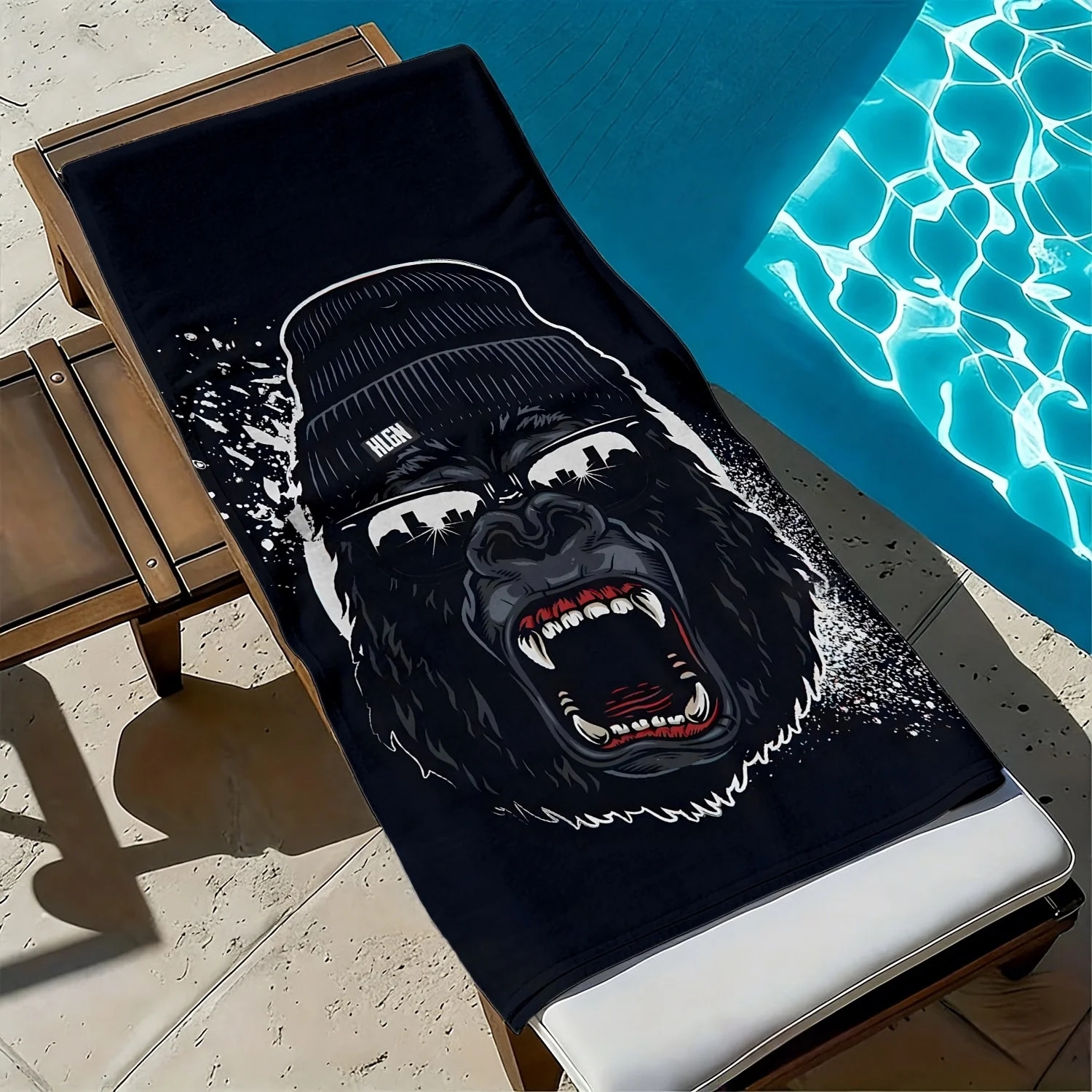 Colorful pattern of the cartoon gorilla polyester microfiber beach towel is highly absorbent suitable for swimming beach outings
Colorful pattern of the cartoon gorilla polyester microfiber beach towel is highly absorbent suitable for swimming beach outings