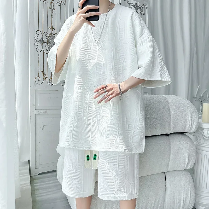 Korean Fashion Letter Men Sets Tshirts Shorts Hip Hop Casual Suit 2 Piece Set Summer Tracksuit Men 2025 New
Korean Fashion Letter Men Sets Tshirts Shorts Hip Hop Casual Suit 2 Piece Set Summer Tracksuit Men 2025 New