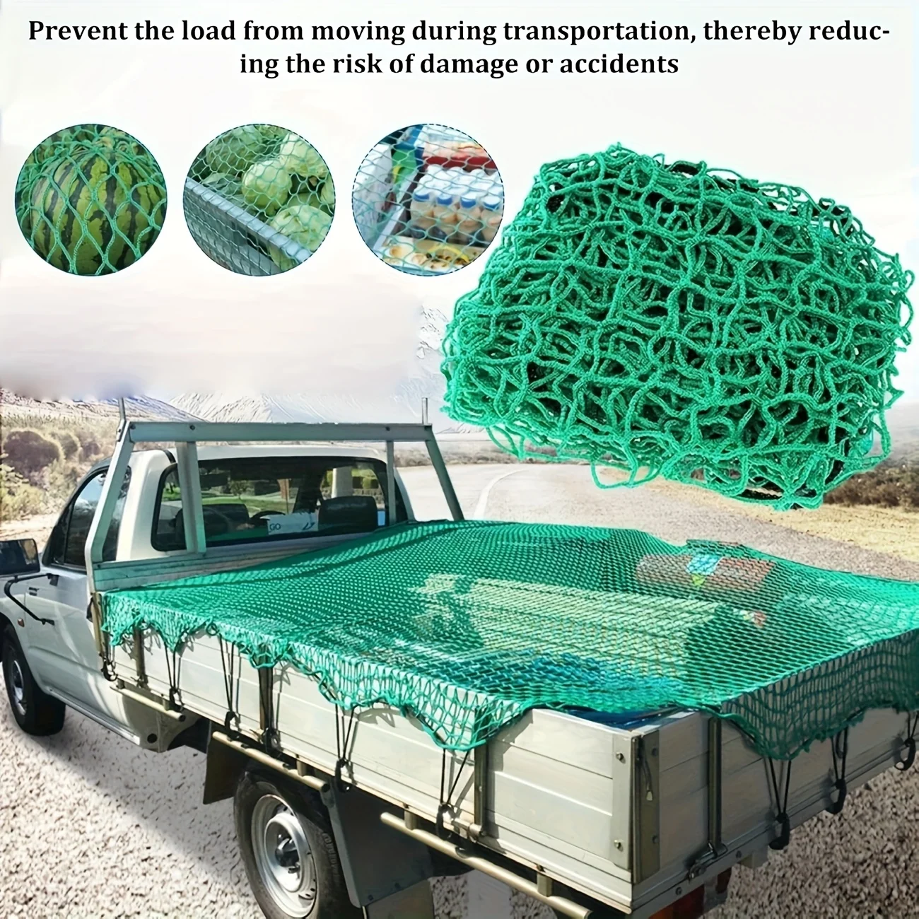 Trailer Net Cargo Net Cover Net for Trucks, Trailers and Pickup Truck Cargo Boxes - Green
Trailer Net Cargo Net Cover Net for Trucks, Trailers and Pickup Truck Cargo Boxes - Green