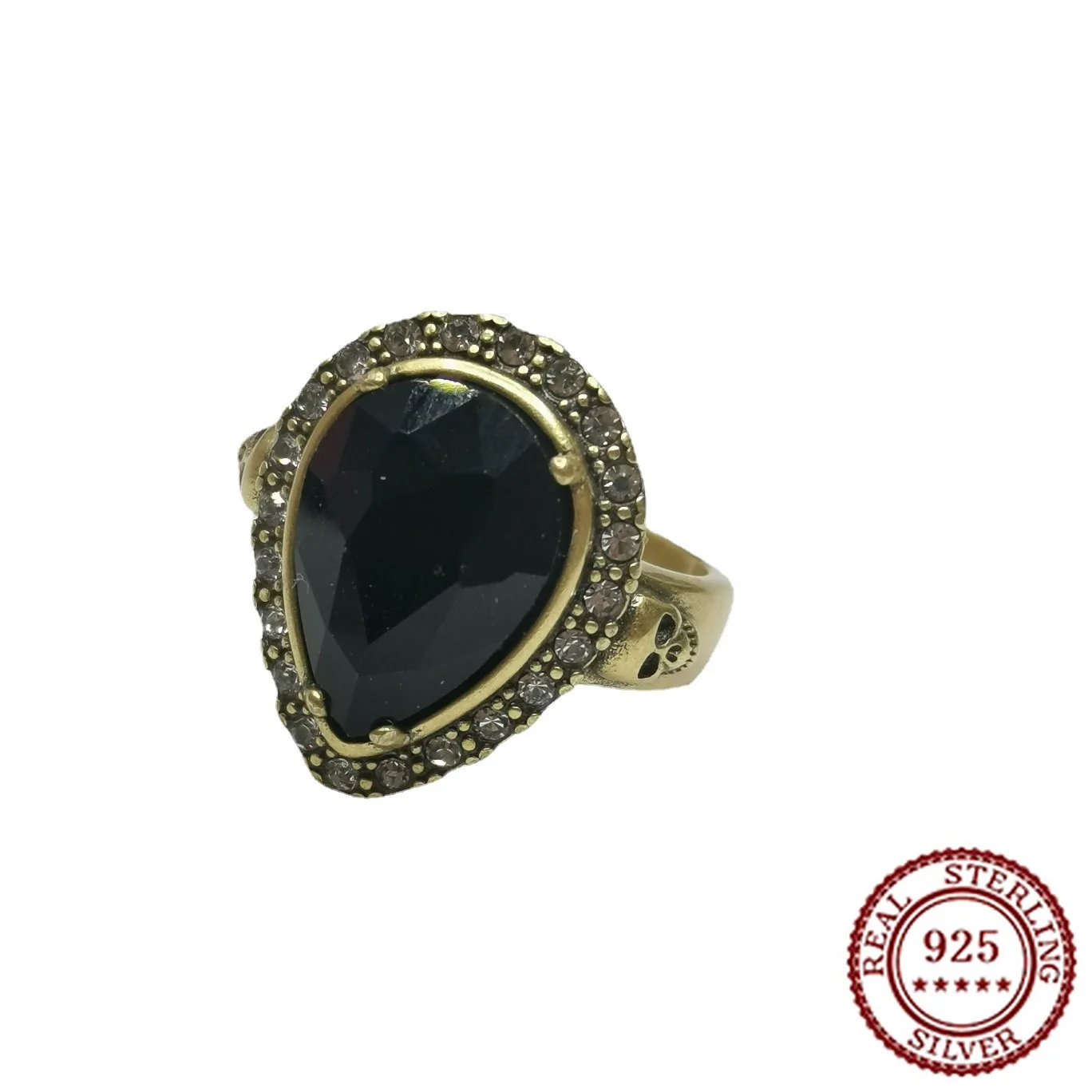 2025 New Trendy Classic Water Drop Skull Black Diamond Ring Female Personalized Retro Pigeon Egg Open Ring
2025 New Trendy Classic Water Drop Skull Black Diamond Ring Female Personalized Retro Pigeon Egg Open Ring