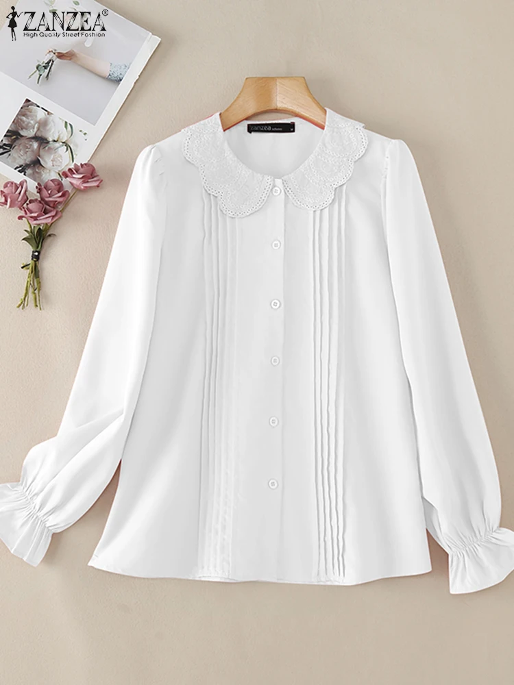 2025 ZANZEA Spring Elegant Long Sleeve Pleated Shirt Women Solid Work Blouse Stylish Lapel Neck Buttons Tunic Tops Female Blusas
2025 ZANZEA Spring Elegant Long Sleeve Pleated Shirt Women Solid Work Blouse Stylish Lapel Neck Buttons Tunic Tops Female Blusas