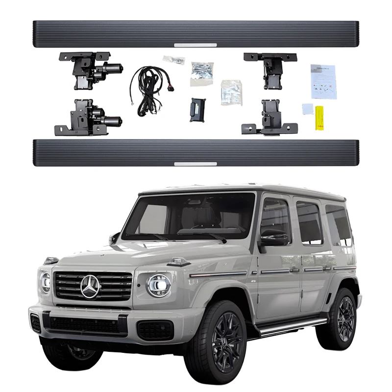 Автоматические боковые ступеньки с электроприводом, электрические подножки для Mercedes-Benz All-New 2025 G-Class G 580 Electric G 580
Автоматические боковые ступеньки с электроприводом, электрические подножки для Mercedes-Benz All-New 2025 G-Class G 580 Electric G 580