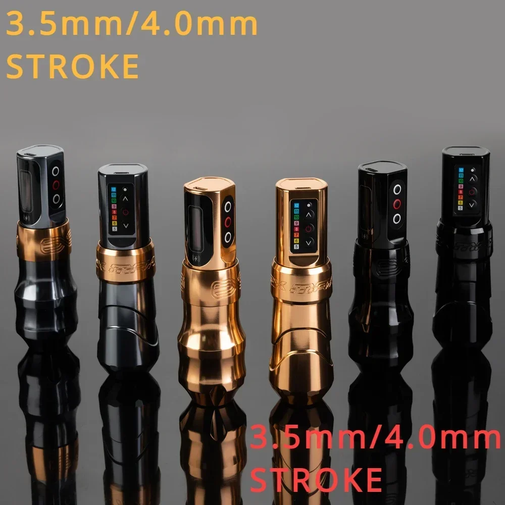 ход 3,5/4,0 мм Stealth Gold с 2 ручками для тату-машины PowerBolt II, 12 В, 12000 об/мин, бессердечный двигатель, аккумулятор большой емкости 2400 мАч
ход 3,5/4,0 мм Stealth Gold с 2 ручками для тату-машины PowerBolt II, 12 В, 12000 об/мин, бессердечный двигатель, аккумулятор большой емкости 2400 мАч