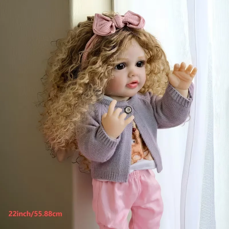 22 Inches Realistic Baby Doll In Pink Lace Dress, 55cm Reborn Baby Dolls Realistic Girl Collectible Toy Figure Reborn Dolls With Accessories
22 Inches Realistic Baby Doll In Pink Lace Dress, 55cm Reborn Baby Dolls Realistic Girl Collectible Toy Figure Reborn Dolls With Accessories