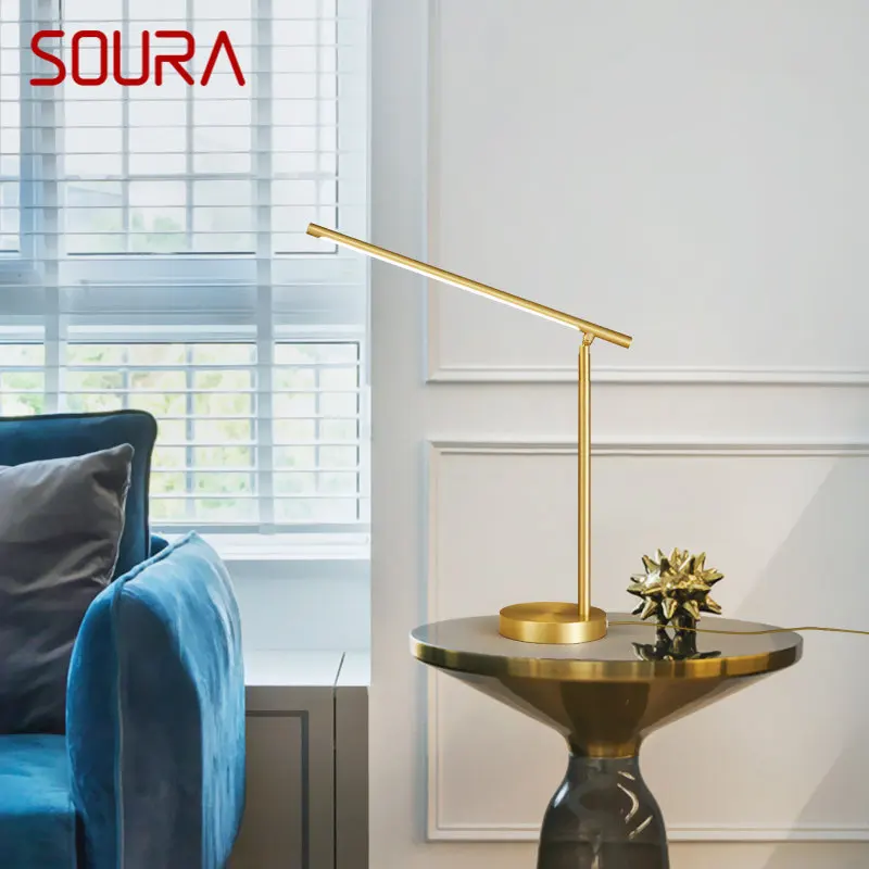 SOURA Gold Brass Table Lamp Contemporary Creative Decor LED 3 Colors Desk Lighting For Home Bed Room
SOURA Gold Brass Table Lamp Contemporary Creative Decor LED 3 Colors Desk Lighting For Home Bed Room
