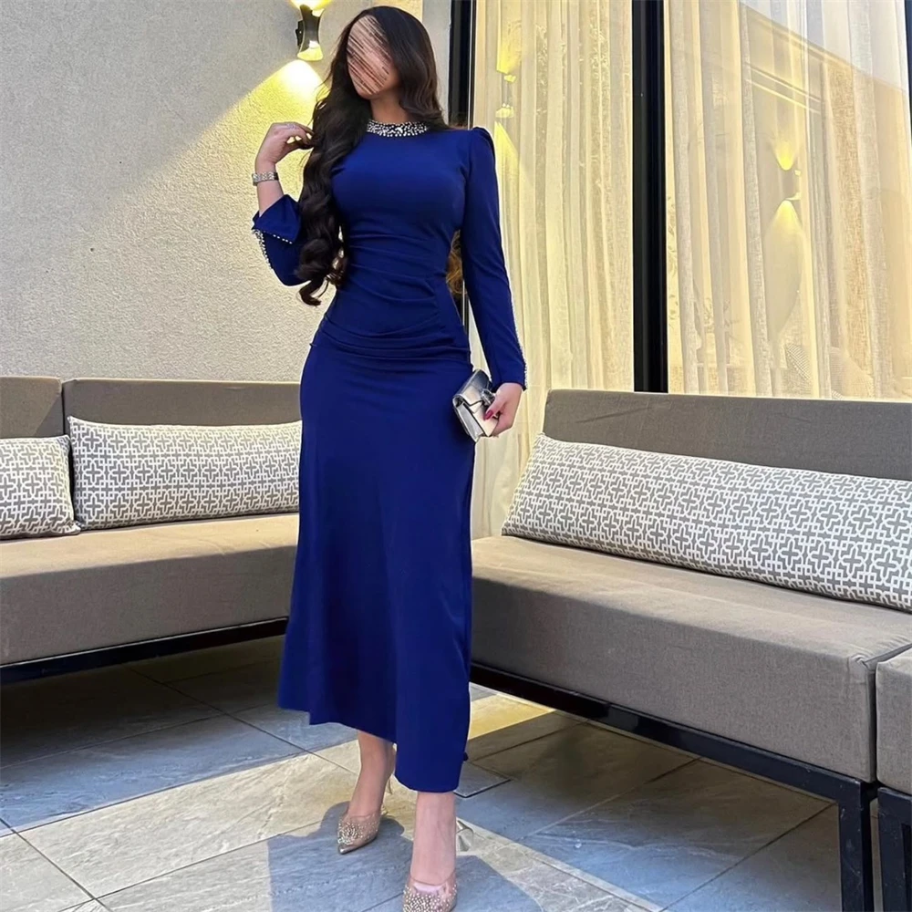 Customized Elegant Graceful Blue Jersey Evening Dress Temperament O-Neck Long Sleeves Bespoke Occasion Gowns Sexy Mermaid
Customized Elegant Graceful Blue Jersey Evening Dress Temperament O-Neck Long Sleeves Bespoke Occasion Gowns Sexy Mermaid