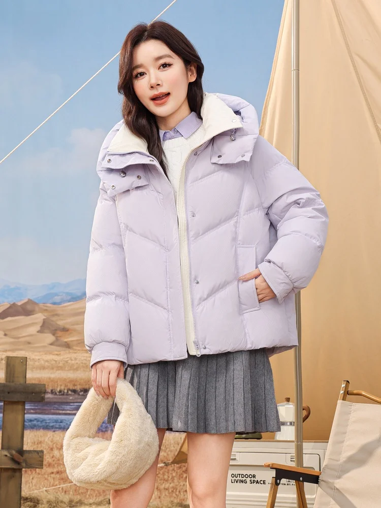 Spring 2026 Women's ort Hooded down Jaet Loose Fit Sweet Active Sle Snow Flng Korean Version Polyester Fiber Du down
Spring 2026 Women's ort Hooded down Jaet Loose Fit Sweet Active Sle Snow Flng Korean Version Polyester Fiber Du down