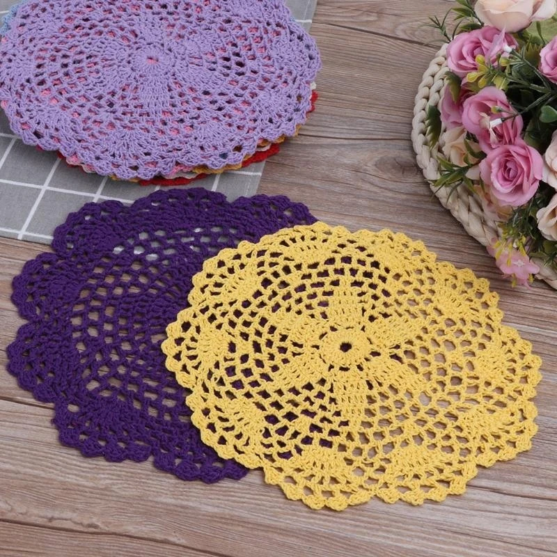 20cm High-quality Mug Pad Indeformable Lightweight Cup Placemat Color Crochet Flower Lace Mug Coaster Photo Props high quality
20cm High-quality Mug Pad Indeformable Lightweight Cup Placemat Color Crochet Flower Lace Mug Coaster Photo Props high quality