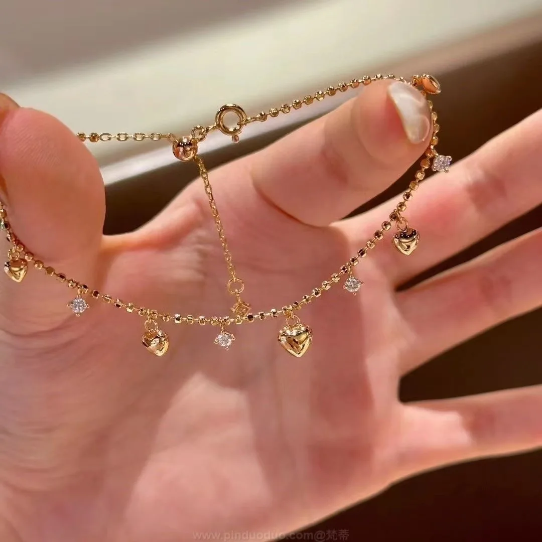 Super Sparkling Heart Tassel Zircon Bracelet for Women Niche Light Luxury High-Quality Versatile Jewelry
Super Sparkling Heart Tassel Zircon Bracelet for Women Niche Light Luxury High-Quality Versatile Jewelry