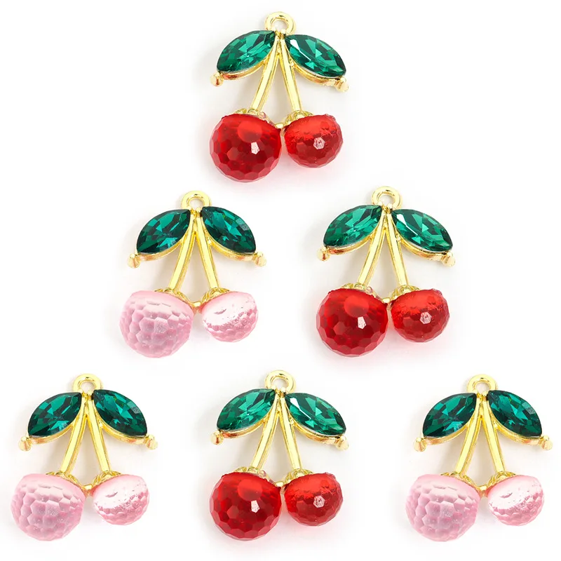 100PC/lot cherry Pendant Charm crystal fruit dangle charms 24.7x21.2mm Fit For Bracelet Necklace earrings jewelrys making
100PC/lot cherry Pendant Charm crystal fruit dangle charms 24.7x21.2mm Fit For Bracelet Necklace earrings jewelrys making