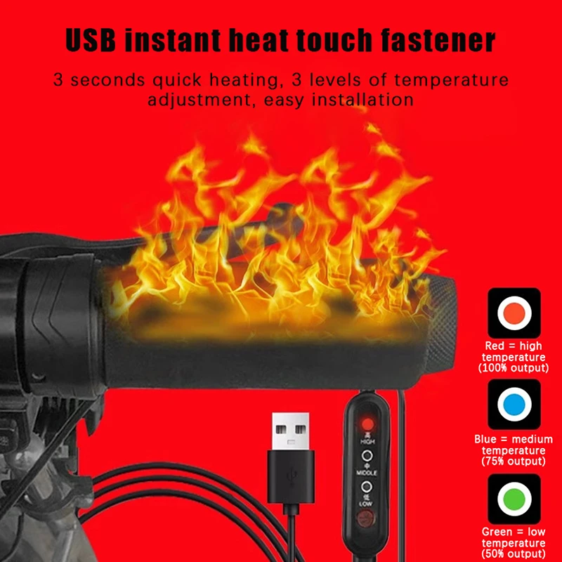 Battery Rider Handlebars Winter Heating Electric Car Cold Protection Heating USB Heating Shrink Adjustable Temperature Electric
Battery Rider Handlebars Winter Heating Electric Car Cold Protection Heating USB Heating Shrink Adjustable Temperature Electric