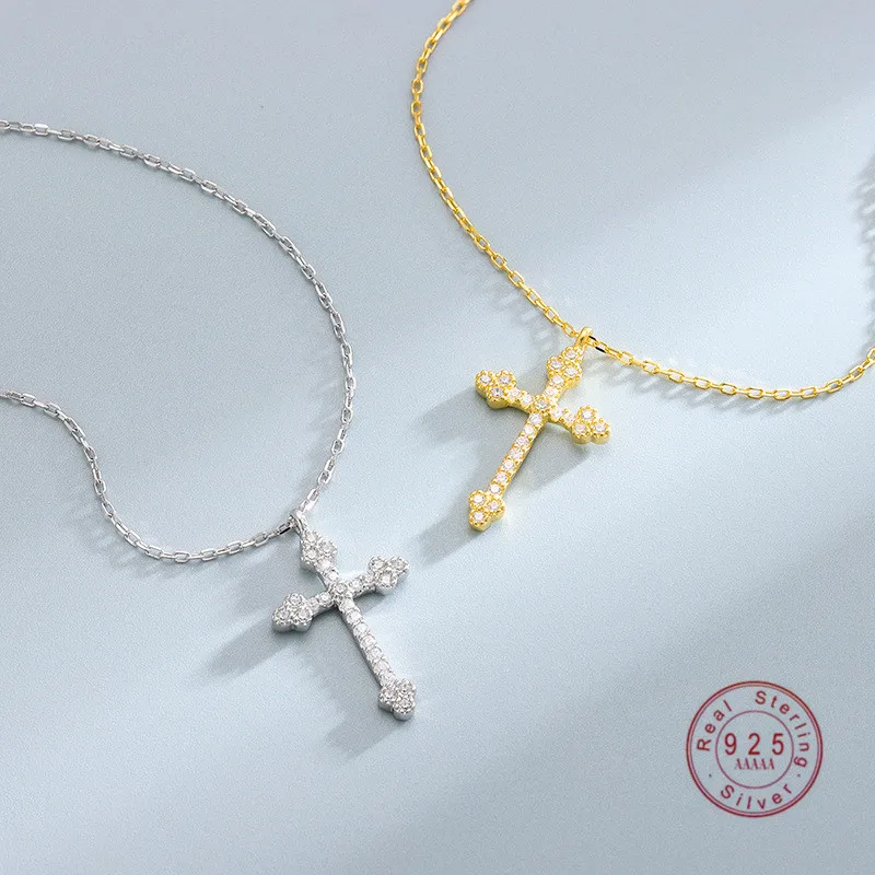 HI MAN 925 Sterling Silver European High Quality Pave Zirconia Cross Pendant Necklace Women Luxury Vintage Jewelry Gift
HI MAN 925 Sterling Silver European High Quality Pave Zirconia Cross Pendant Necklace Women Luxury Vintage Jewelry Gift