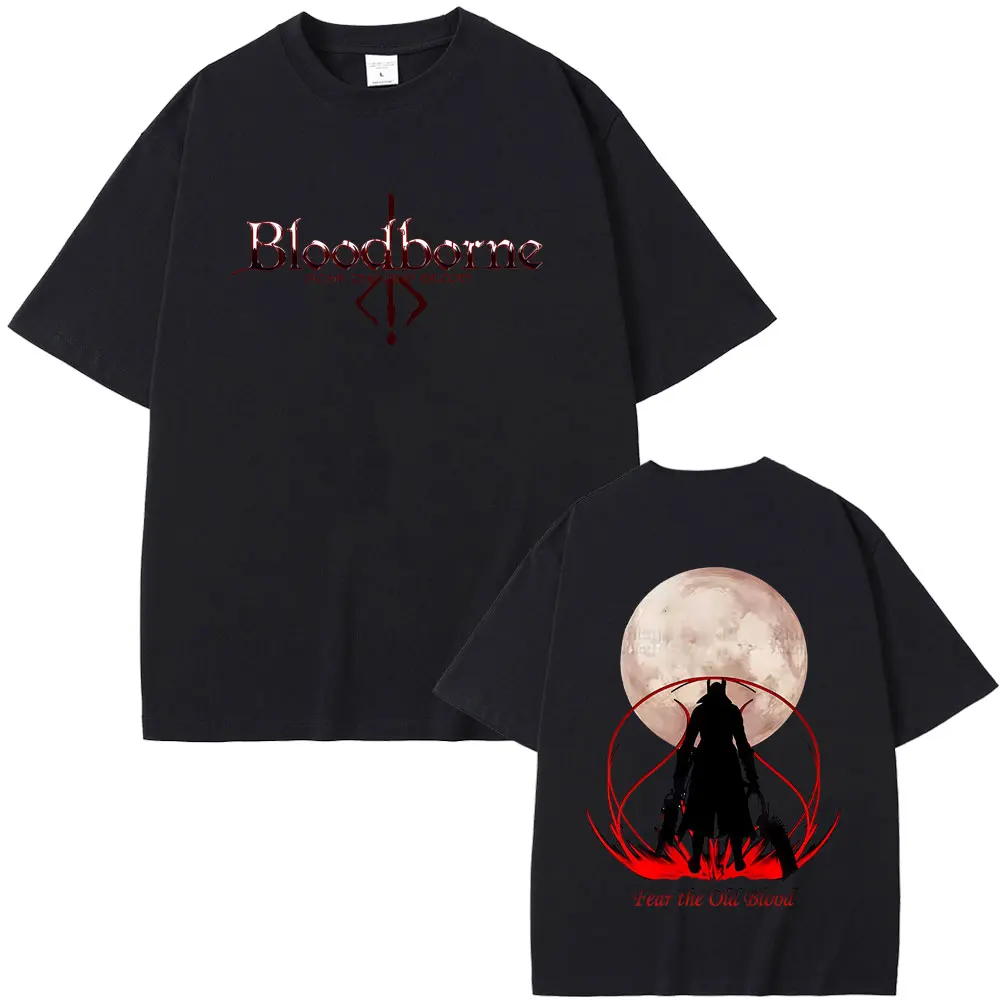 Game Bloodborne Horror Hunter Fear The Old Blood Print T-shirt Men Women Casual Vintage Cotton T Shirt Male Oversized Streetwear
Game Bloodborne Horror Hunter Fear The Old Blood Print T-shirt Men Women Casual Vintage Cotton T Shirt Male Oversized Streetwear