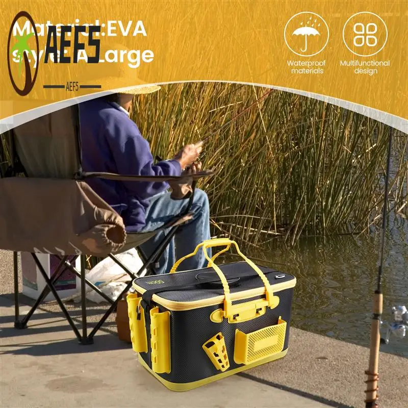 AEF5-Multifunctional Fishing Bucket EVA, Bait Reel Lure, Live Fish Storage, Waterproof Tackle Box For Fishing Accessorie
AEF5-Multifunctional Fishing Bucket EVA, Bait Reel Lure, Live Fish Storage, Waterproof Tackle Box For Fishing Accessorie