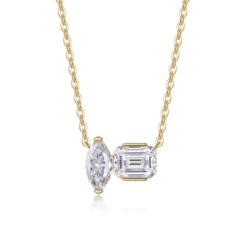 S925 Sterling Silver 3 Carat Moissanite Pendant Gold Color Necklace For Women Wedding Fine Jewelry
S925 Sterling Silver 3 Carat Moissanite Pendant Gold Color Necklace For Women Wedding Fine Jewelry
