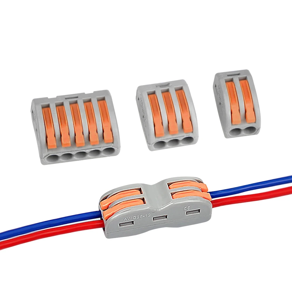 Universal PCT212-PCT218 SPL-2-3 Terminal Blocks 0.08-4mm Electric Wire Cable Connectors Conductor Splitter 220V Connecting Termi
Universal PCT212-PCT218 SPL-2-3 Terminal Blocks 0.08-4mm Electric Wire Cable Connectors Conductor Splitter 220V Connecting Termi