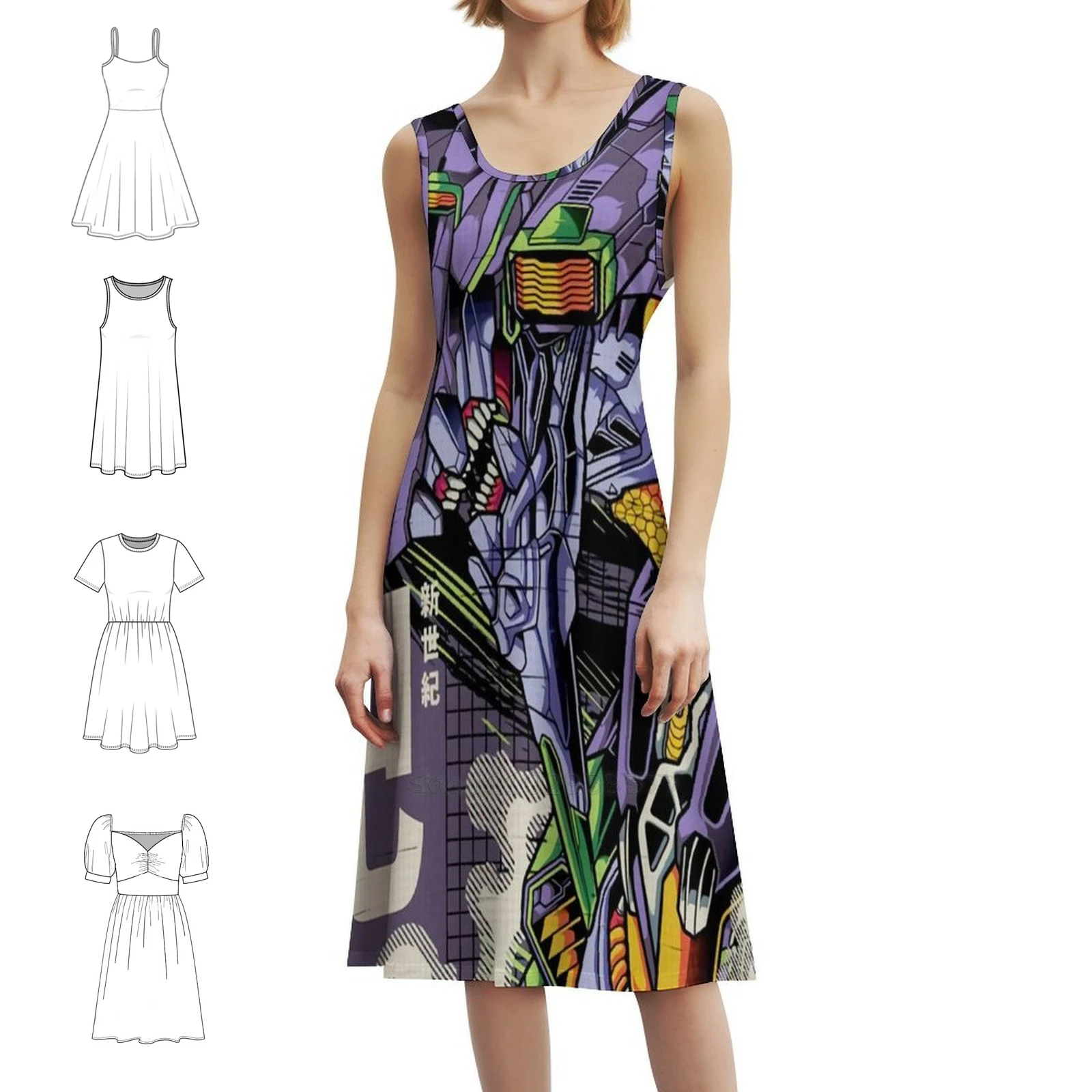 Eva 01, ограниченная серия, богемное платье без рукавов с несколькими принтами, пляжное праздничное платье для отдыха, Ньюцетти, манга, Ева, робот, меха, японский язык
Eva 01, ограниченная серия, богемное платье без рукавов с несколькими принтами, пляжное праздничное платье для отдыха, Ньюцетти, манга, Ева, робот, меха, японский язык